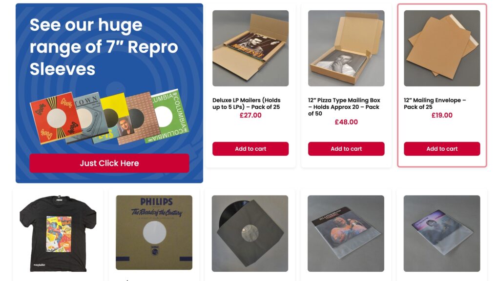 Covers33 Vinyl Sleeves Web Design