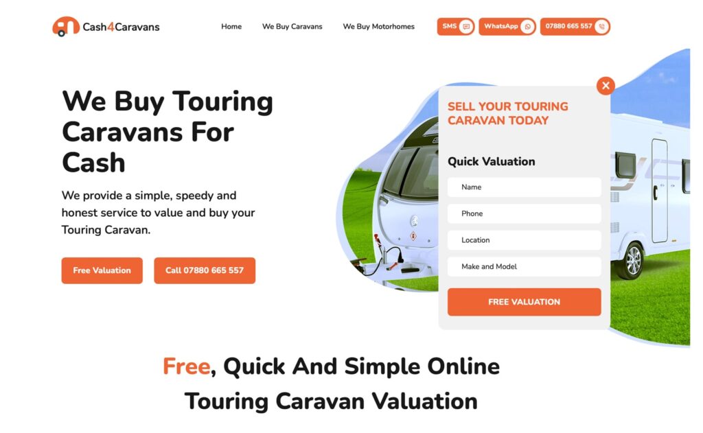 Sell My Caravan Website for Cash4Caravans